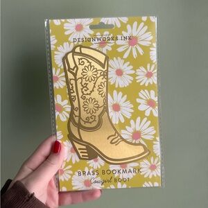 DesignWorks Ink Gold Brass Bookmark - Cowgirl Boot